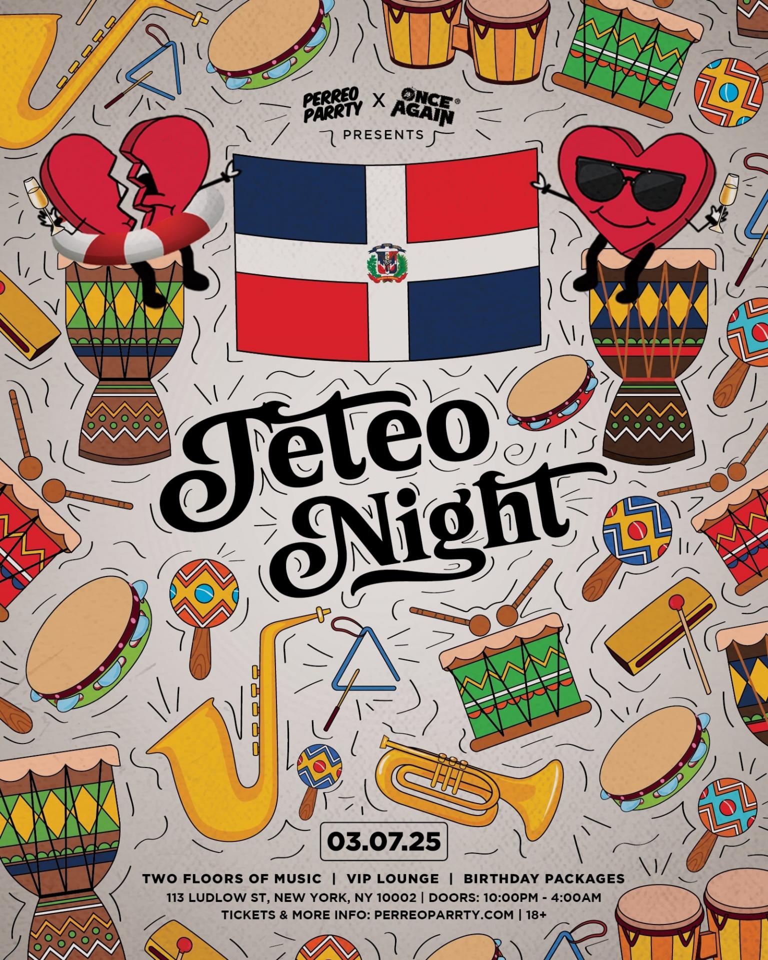 TETEO Night - Dembow v Reggaeton at Mehanata Nightclub in NYC - 18+