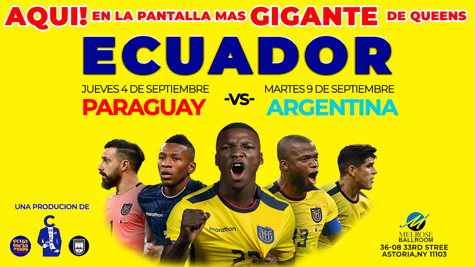 Buy tickets for •9/4 ECUADOR vs PARAGUAY •9/9 ECUADOR vs ARGENTINA •ENTRADA GRATIS •9/4 ECUADOR vs PARAGUAY •9/9 ECUADOR vs ARGENTINA •ENTRADA GRATIS