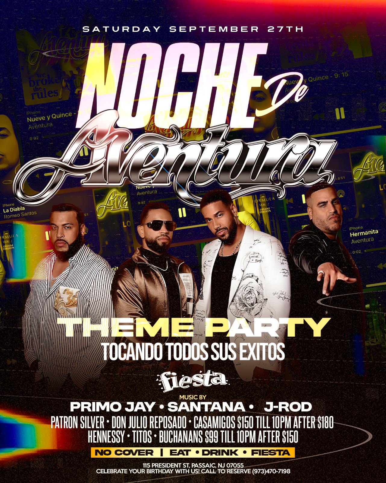 DJ PRIMO JAY, SANTANA, J-ROD, NOCHE DE AVENTURA