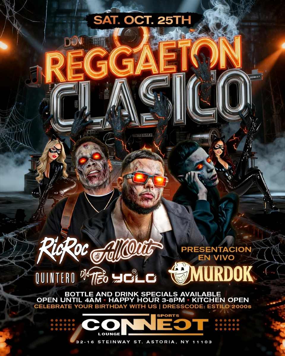 Reggaeton Clasico at Connect Sports Lounge – Free Admission | Bottle Special