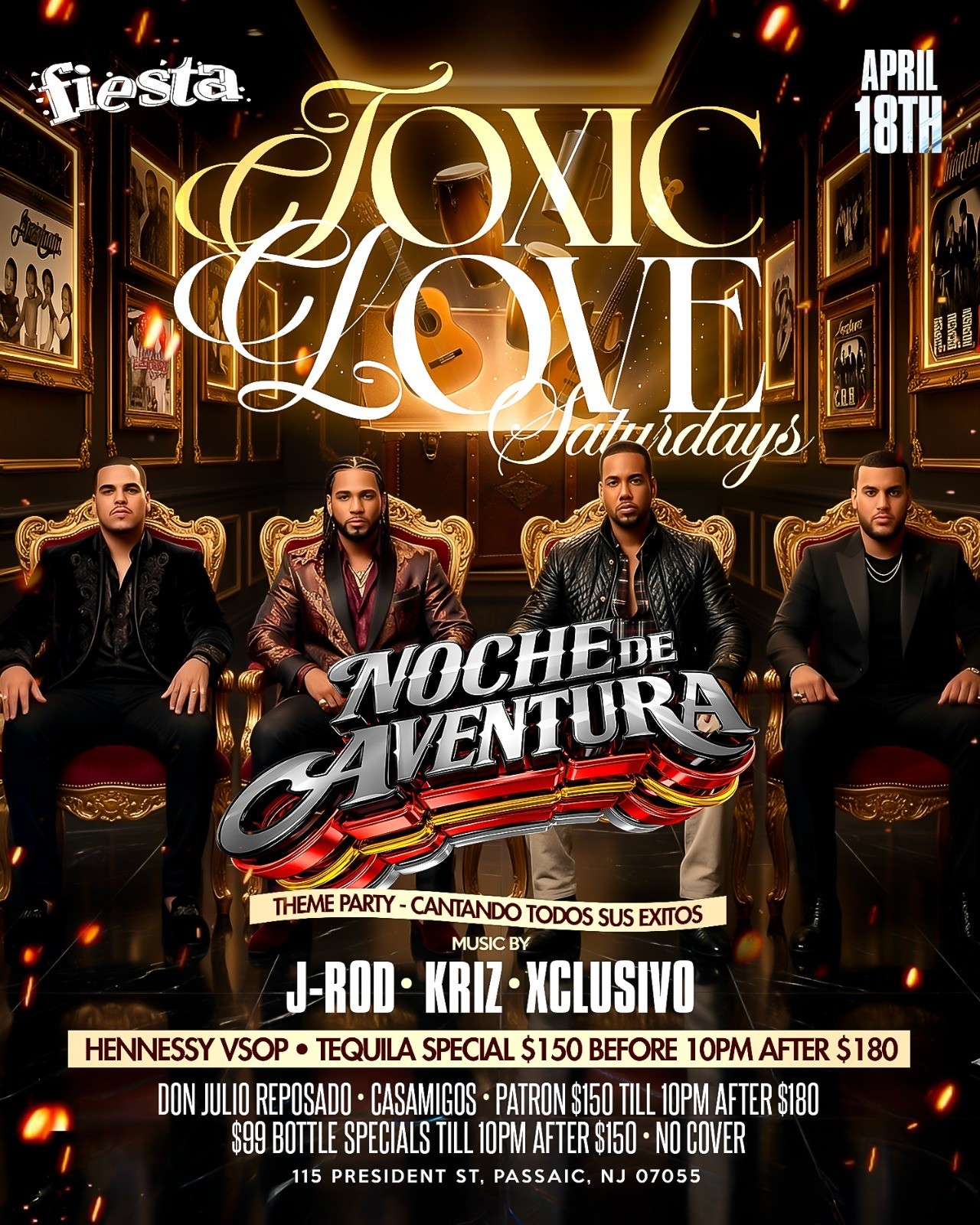 TOXIC LOVE SATURDAY - NOCHE DE AVENTURA, THEME PARTY, CANTANDO TODOS SUS EXITOS