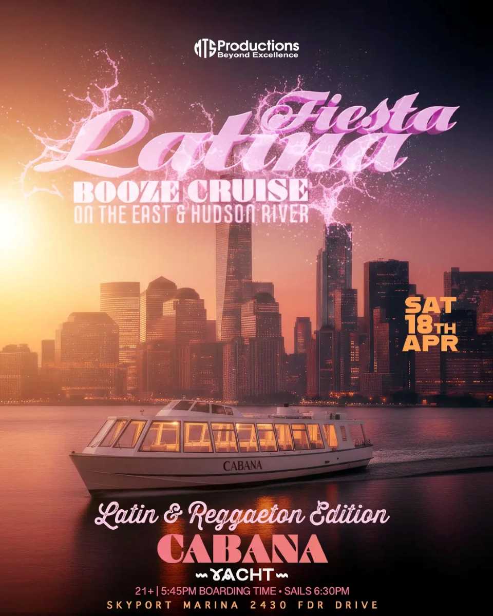 Fiesta Latina Booze Cruise NYC – Latin & Reggaeton Yacht Party | April 18
