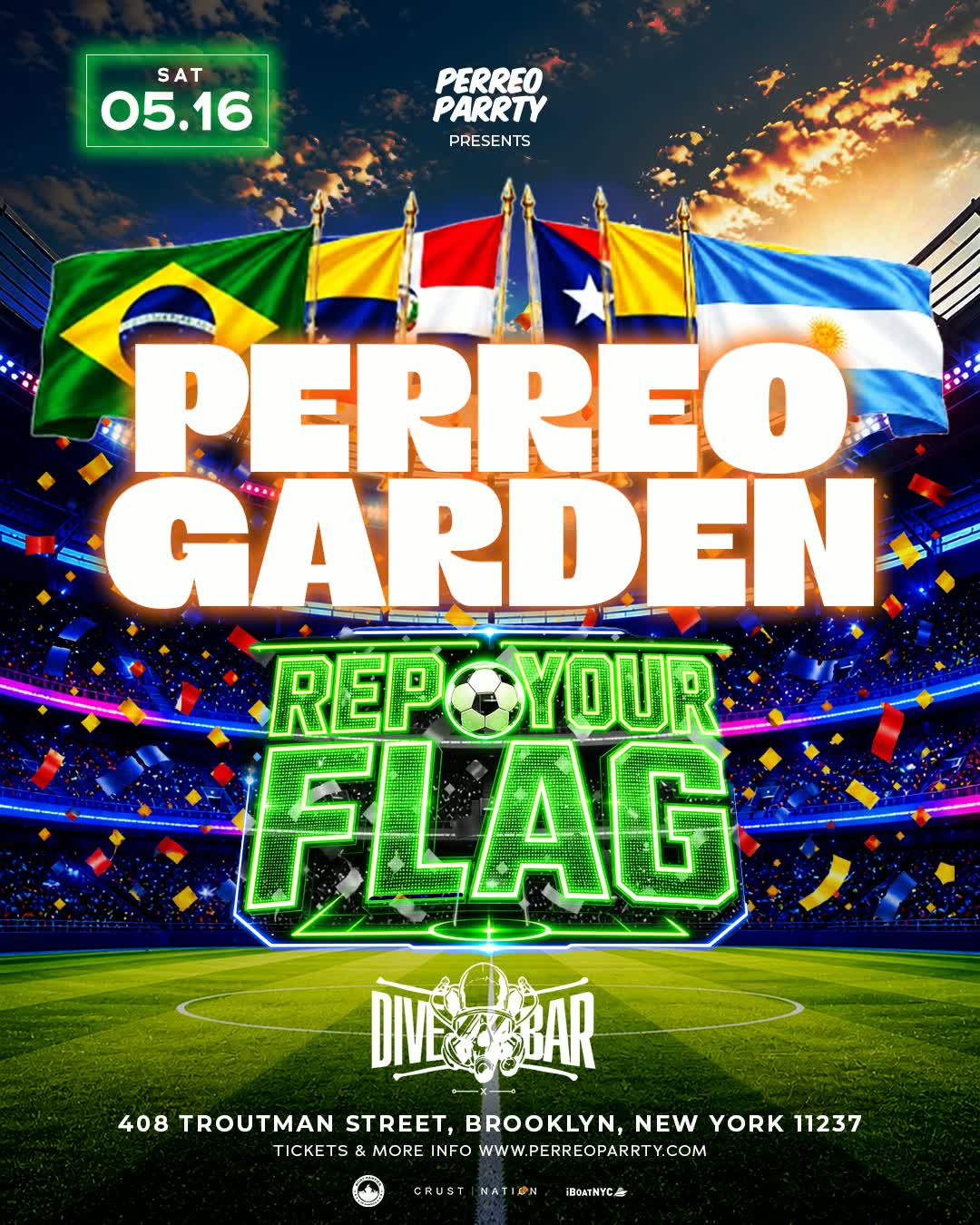 Buy tickets for Perreo Garden - Rep your Flag - Reggaeton Party Brooklyn Perreo Garden - Rep your Flag - Reggaeton Party Brooklyn