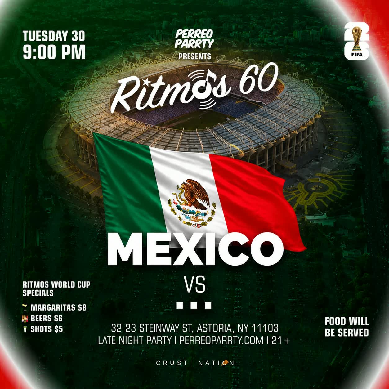 FIFA WORLD CUP 2026 WATCH PARTY: MEXICO at Ritmos 60 Bar NYC