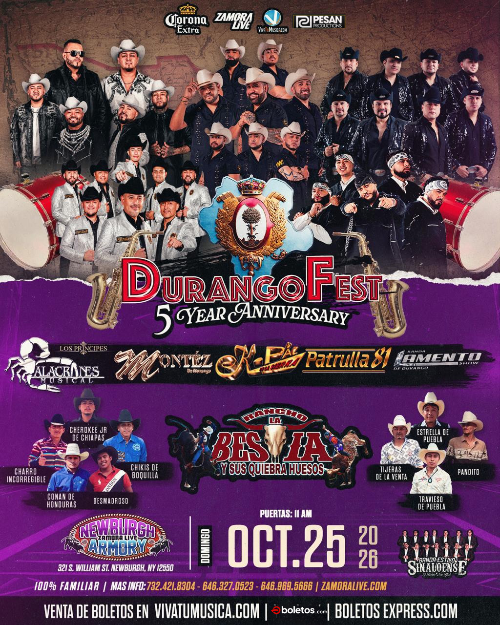 DURANGOFEST EN NEWBURGH ARMORY (NEWBURGH, NY)