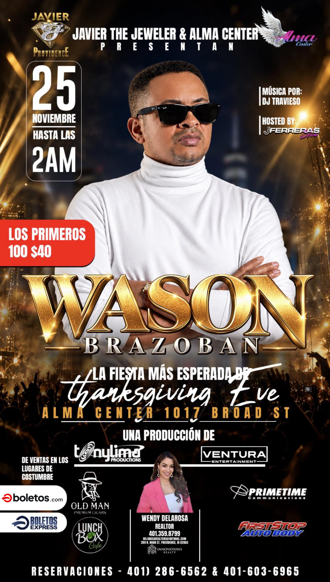 Buy tickets for Wason Brazonban El Concierto Mas Esperado De Acción de Gracias Wason Brazonban El Concierto Mas Esperado De Acción de Gracias