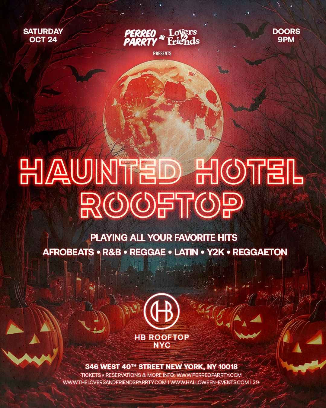 Buy tickets for The Haunted Hotel Rooftop - Halloween the #1 Skyline Views of NYC The Haunted Hotel Rooftop - Halloween the #1 Skyline Views of NYC