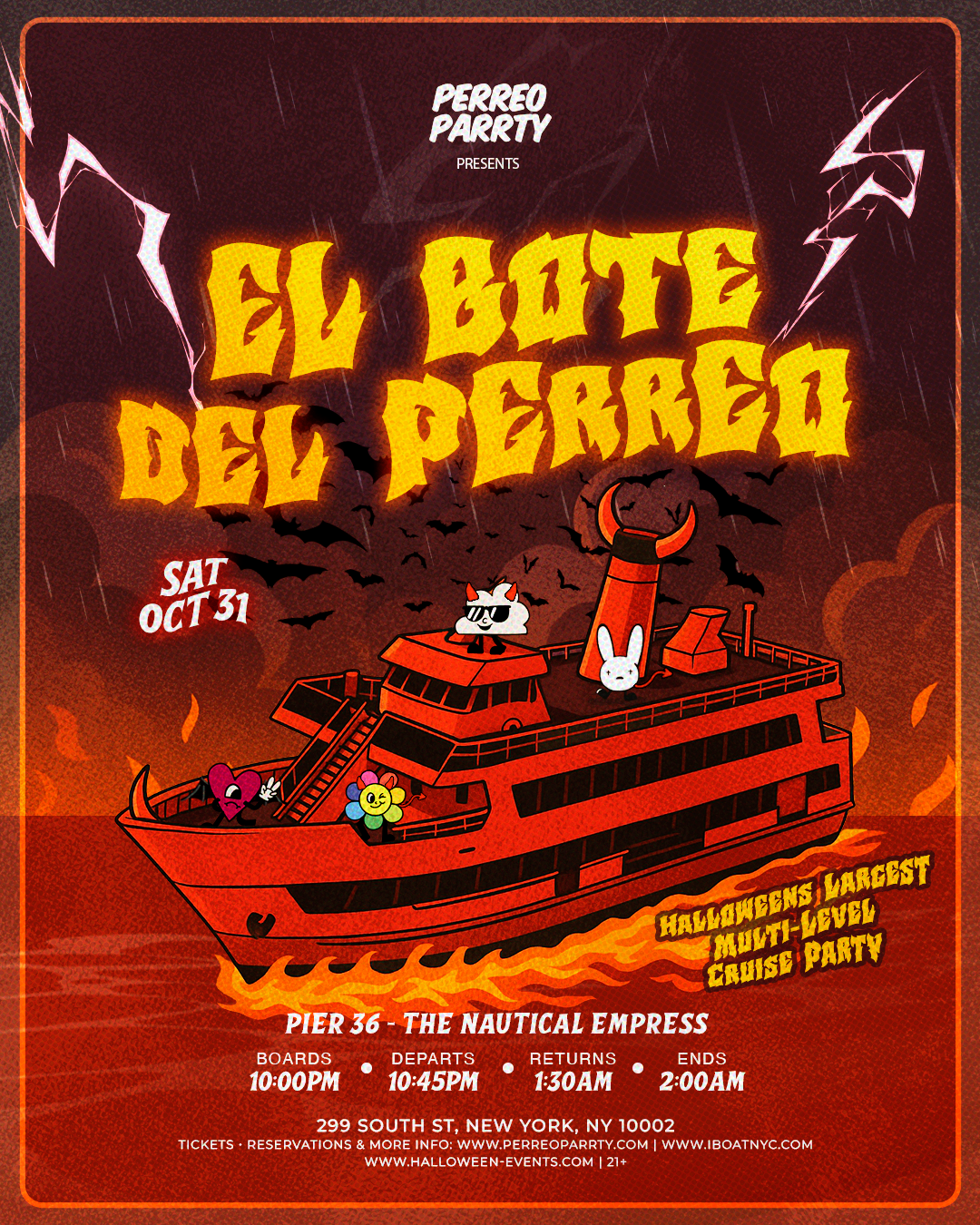 Buy tickets for El Bote del Perreo - Halloween Latin & Reggaeton Boat Party Yacht Cruise El Bote del Perreo - Halloween Latin & Reggaeton Boat Party Yacht Cruise