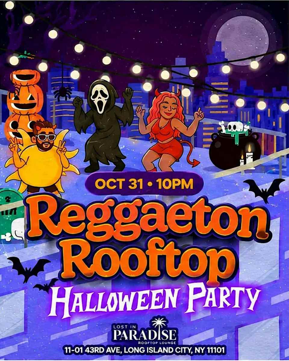 Buy tickets for Reggaeton Rooftop Halloween Party at Lost in Paradise, Queens Reggaeton Rooftop Halloween Party at Lost in Paradise, Queens