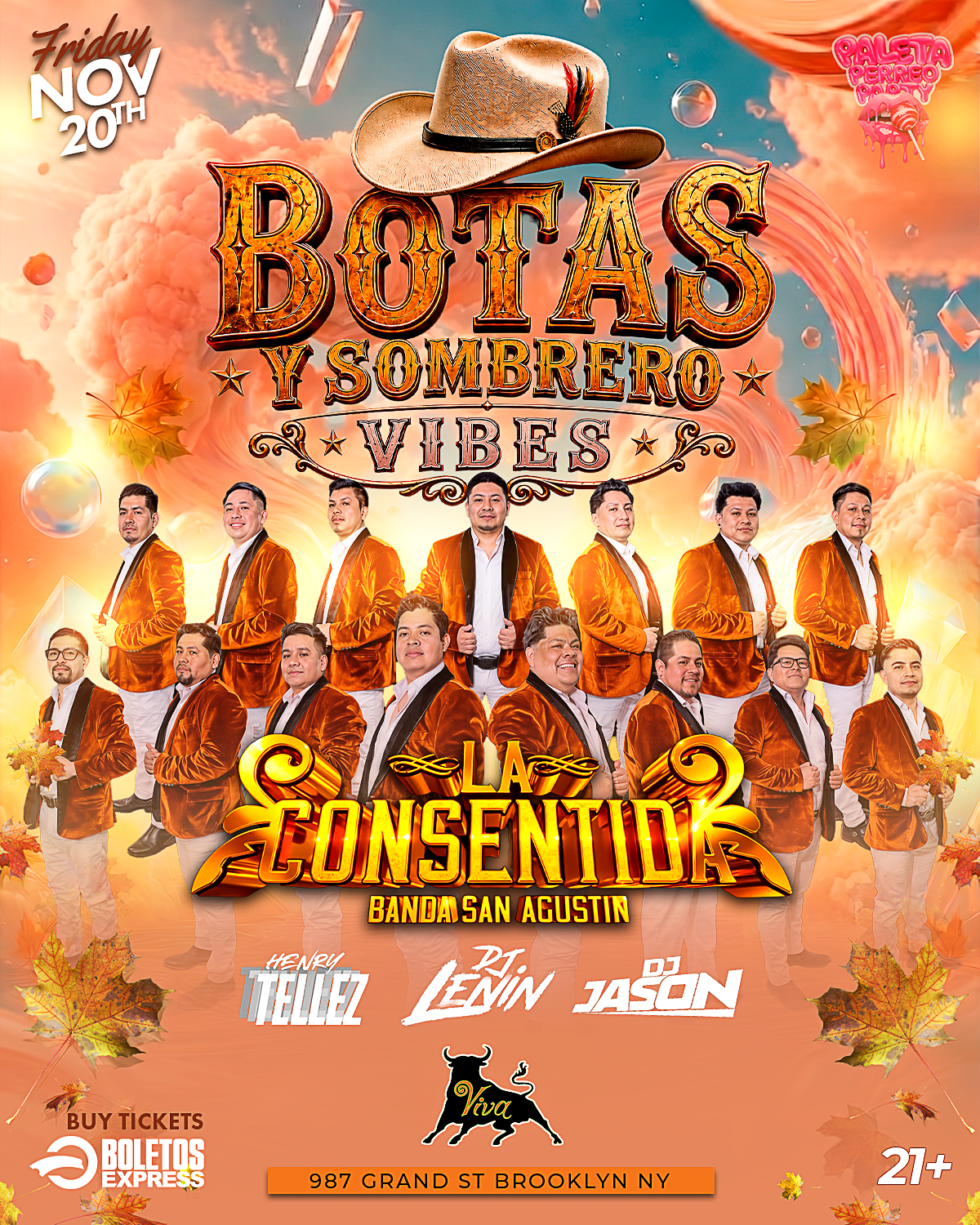 Buy tickets for Botas Y Sombrero Vibes con La Banda Consentida Botas Y Sombrero Vibes con La Banda Consentida